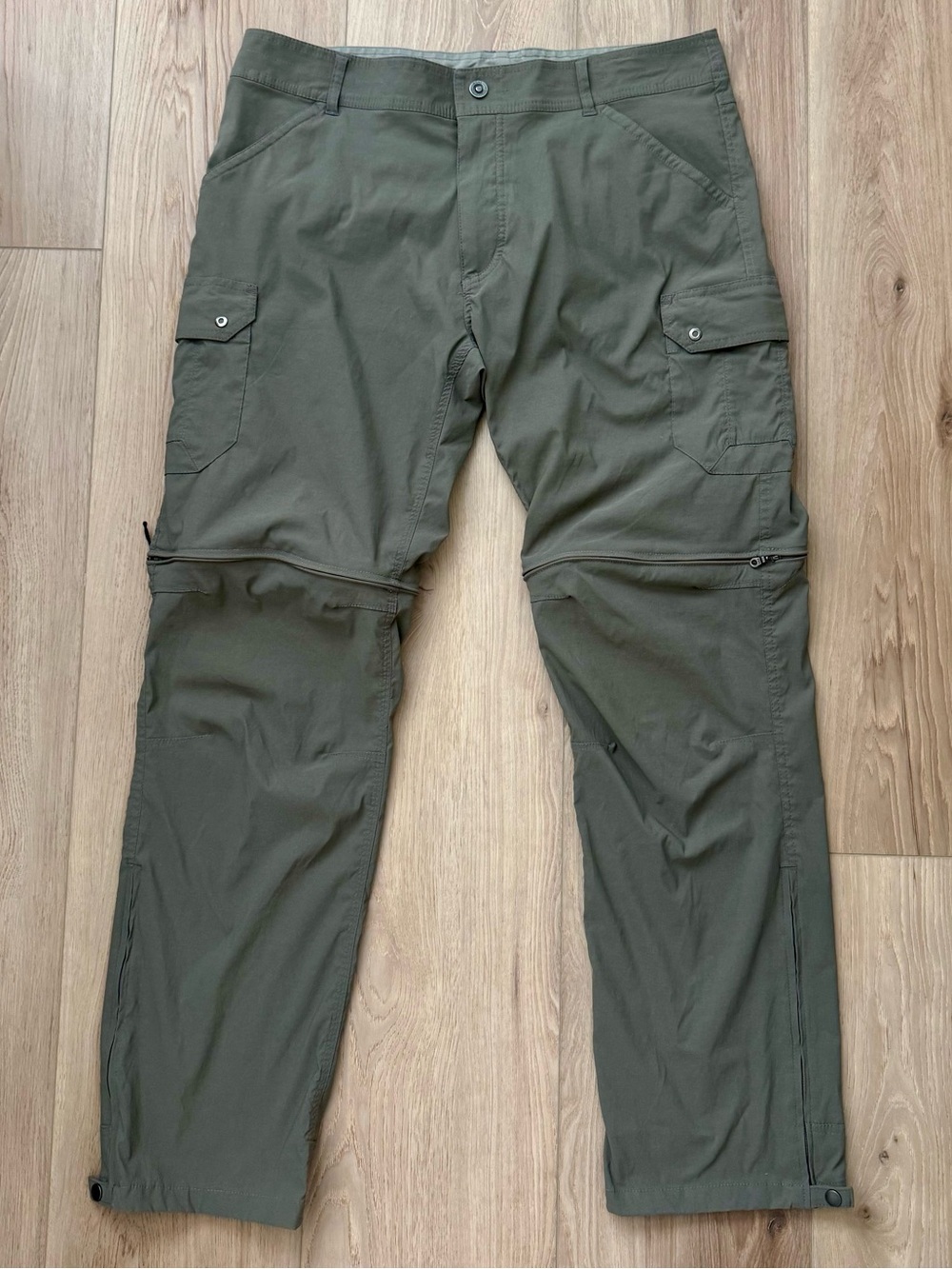 Kuhl Men's Convertible Cargo Pants Stealth Renegade 38x34 Olive Hiking Outdoor